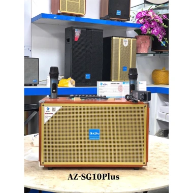 Loa Bluetooth AzPro SG10Plus HN10 2 Bass 2 Treble 10 núm âm Reverb 2 mic nâng cấp bo mạch - 2.250.000₫
