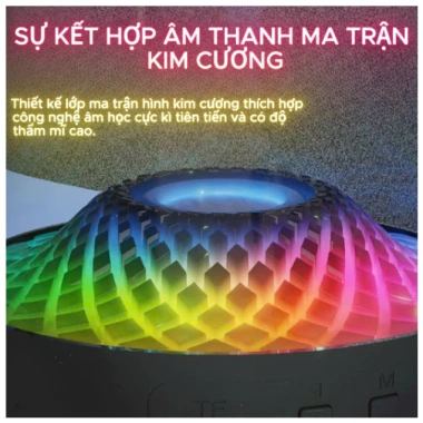 Loa Bluetooth BIG DIAMOND MQ-M4 - LED 360 nhay theo nhac, Bass can, am thanh sieu tram