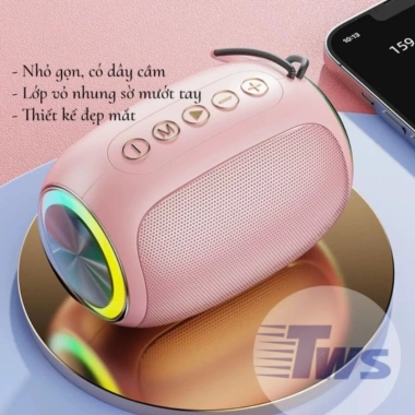 Loa Bluetooth BS-01 Không Dây - Đèn LED Đa Màu, Bass Sâu, Quai Xách Tiện Lợi 3