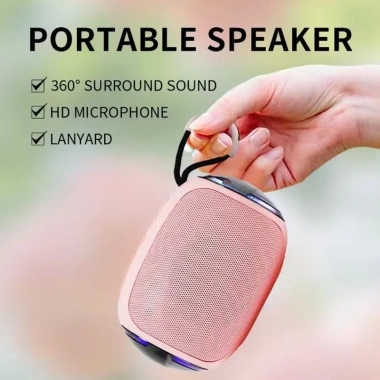Loa Bluetooth BS-01 Không Dây - Đèn LED Đa Màu, Bass Sâu, Quai Xách Tiện Lợi 5