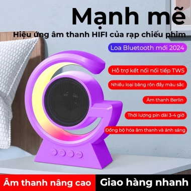 Loa Bluetooth BX39 – Âm thanh mạnh, ánh sáng màu rực rỡ, không gian sôi động