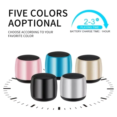 Loa Bluetooth cầm tay M1 Mini Thép Cannon - Âm thanh trầm đầy đủ, di động, giá chỉ 161.700₫