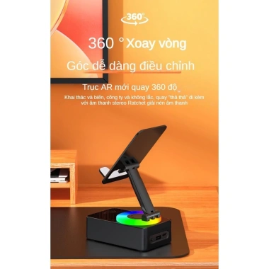 Loa Bluetooth CLUBLU cầm tay - Sạc dự phòng, giá đỡ điện thoại, LED 360 - Chỉ 156.000₫