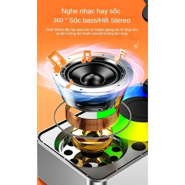 Loa Bluetooth CLUBLU cầm tay - Sạc dự phòng, giá đỡ điện thoại, LED 360 - Chỉ 156.000₫