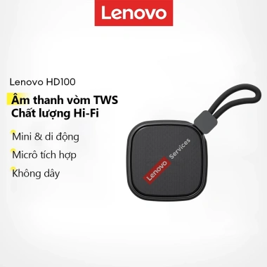 Loa Bluetooth di động Lenovo HD100 – Mini không dây âm thanh vòm HiFi, Mic tích hợp, giảm giá 259.000₫