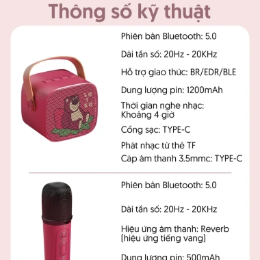 Loa Bluetooth Gấu Dâu UMG không dây, kèm micro – Nhỏ gọn tiện dụng, chỉ 490.000₫ 5