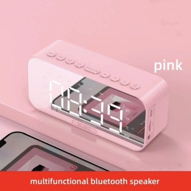 Loa Bluetooth HQAi SK2 Gương LED, Đồng hồ HiFi, Đài FM, Màn hình Mini Di động – Giá 234.377 VNĐ 8