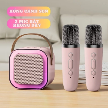 Loa Bluetooth K12 kèm 2 micro không dây – Karaoke tại nhà, bass chuẩn, chỉ 329.000₫