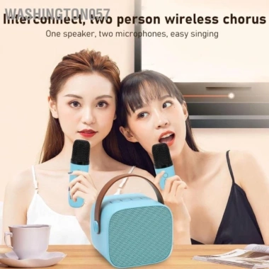 Loa Bluetooth K12 kèm 2 micro không dây – Karaoke tại nhà, bass chuẩn, chỉ 329.000₫
