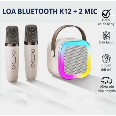 Loa Bluetooth K12 Mini Không Dây kèm 2 micro, thay đổi giọng, tiện dụng 87.999 VND 10