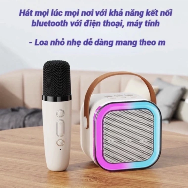 Loa Bluetooth K12 Mini Không Dây - Kèm 2 Micro, Thiết Kế Nhỏ Gọn, Tiện Dụng, Giá Ưu Đãi 127.999 VND 3