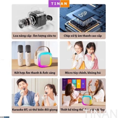Loa Bluetooth K12 Mini Không Dây - Kèm 2 Micro, Thiết Kế Nhỏ Gọn, Tiện Dụng, Giá Ưu Đãi 127.999 VND 7