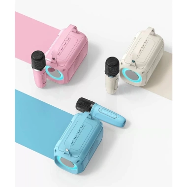 Loa Bluetooth Karaoke 2 Mic Không Dây, Bass Mạnh, LED RGB Nháy Nhạc - 320.000₫ 4