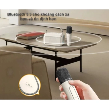 Loa Bluetooth Karaoke 2 Mic Không Dây, Bass Mạnh, LED RGB Nháy Nhạc - 320.000₫ 7