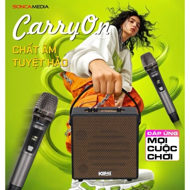 Loa Bluetooth Karaoke ACNOS CarryOn SONCAMEDIA – Kèm 2 micro, Bảo hành 12 tháng, Đổi 1 trong 15 ngày 2