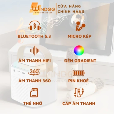 Loa Bluetooth Karaoke Bass Mạnh, Âm Thanh Chất Lượng Cao và Mic Hát - 169.000₫ 9