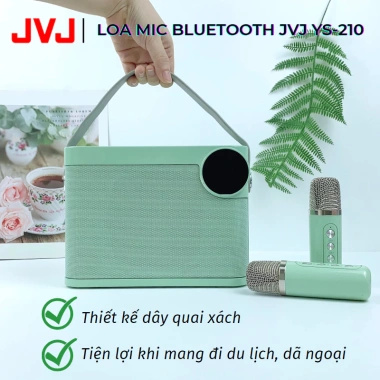 Loa Bluetooth Karaoke JVJ YS-210 20W, 2 mic không dây, bảo hành 6 tháng - 799.000 VND 2
