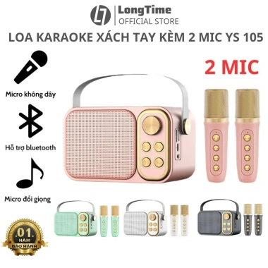 Loa Bluetooth Karaoke kèm micro YS-105 và YS-103 - Bass mạnh, âm thanh siêu hay, chỉ 422k