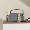 Loa Bluetooth Karaoke Mini YS105 10W, tặng 2 mic không dây, đổi giọng, BH 24 tháng-399k 9
