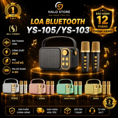 Loa Bluetooth Karaoke YS-105/YS-103 - Đổi giọng, tăng echo, âm thanh hay, 421k