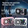 Loa Bluetooth không dây LED RGB 5W – Âm thanh 360°, chống nước, AUX & thẻ nhớ, bass mạnh