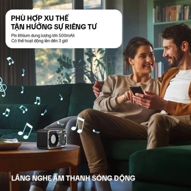 Loa Bluetooth không dây LED RGB 5W – Âm thanh 360°, chống nước, AUX & thẻ nhớ, bass mạnh