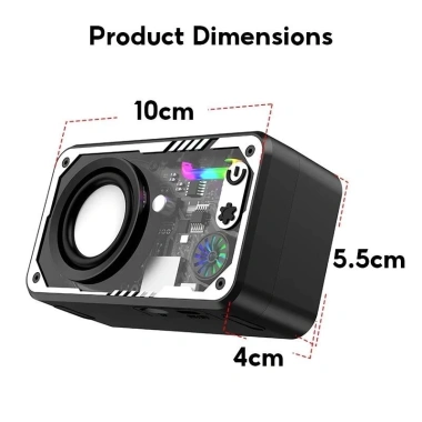 Loa Bluetooth không dây LED RGB 5W – Âm thanh 360°, chống nước, AUX & thẻ nhớ, bass mạnh 8 Loa Bluetooth không dây LED RGB 5W – Âm thanh 360°, chống nước, AUX & thẻ nhớ, bass mạnh 8
