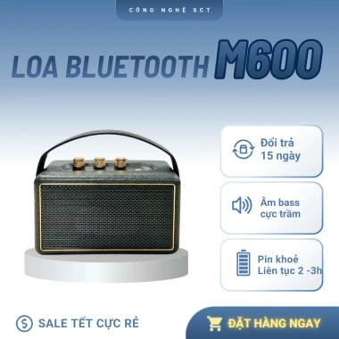 Loa Bluetooth M600 Pin Khỏe, Âm Thanh Lớn, Hỗ Trợ TF, Loa Cầm Tay Nhỏ Gọn – 186k 3 Loa Bluetooth M600 Pin Khỏe, Âm Thanh Lớn, Hỗ Trợ TF, Loa Cầm Tay Nhỏ Gọn – 186k 3