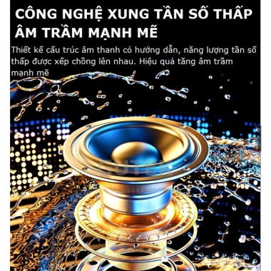 Loa Bluetooth Mini A36S Pin Trâu, Công Suất Lớn, Vỏ Trong Suốt LED RGP Nhấp Nháy TWS 2 Loa