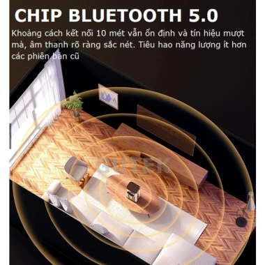Loa Bluetooth Mini A36S Pin Trâu, Công Suất Lớn, Vỏ Trong Suốt LED RGP Nhấp Nháy TWS 2 Loa