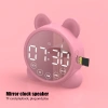 Loa Bluetooth Mini Đèn LED Đồng Hồ Báo Thức Kỹ Thuật Số – Âm Thanh Sâu, Giá 215k