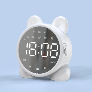 Loa Bluetooth Mini Đèn LED Đồng Hồ Báo Thức Kỹ Thuật Số – Âm Thanh Sâu, Giá 215k 8