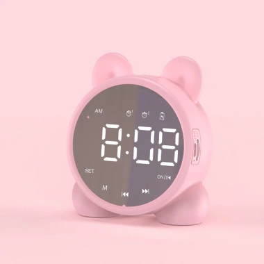 Loa Bluetooth Mini Đèn LED Đồng Hồ Báo Thức Kỹ Thuật Số – Âm Thanh Sâu, Giá 215k 9