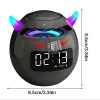Loa Bluetooth Mini Đèn LED, Đồng Hồ Báo Thức Kỹ Thuật Số Hình Quả Cầu - Không Dây, Giá 88.088 VND 5