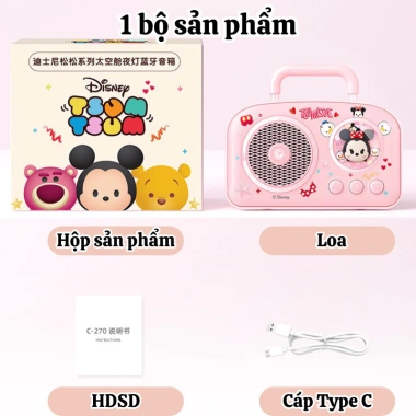 Loa Bluetooth Mini Disney C-270 Âm Thanh Hifi Chất Lượng Cao Hình Gấu Dâu Minnie Siêu Dễ Thương Giá 359.000đ 3