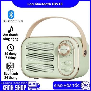 Loa Bluetooth mini DW13 Vintage Retro 5W – Âm thanh 3D sống động, bảo hành 24 tháng, giá 250.000 VND