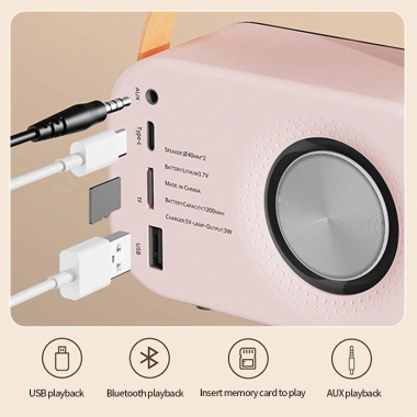 Loa Bluetooth mini DW13 Vintage Retro 5W – Âm thanh 3D sống động, bảo hành 24 tháng, giá 250.000 VND 6