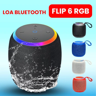 Loa Bluetooth Mini Flip 6 RGB Chống Nước IPX4 Pin Trâu Âm Thanh Sống Động Giá 155k