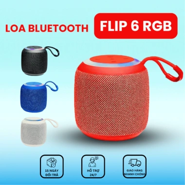 Loa Bluetooth Mini Flip 6 RGB Chống Nước IPX4 Pin Trâu Âm Thanh Sống Động Giá 155k
