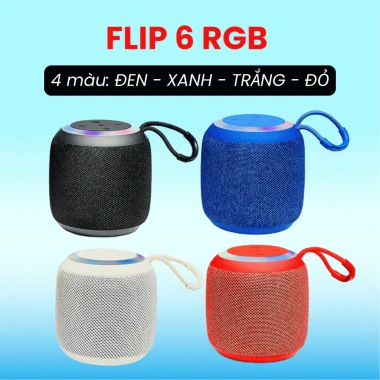 Loa Bluetooth Mini Flip 6 RGB Chống Nước IPX4 Pin Trâu Âm Thanh Sống Động Giá 155k