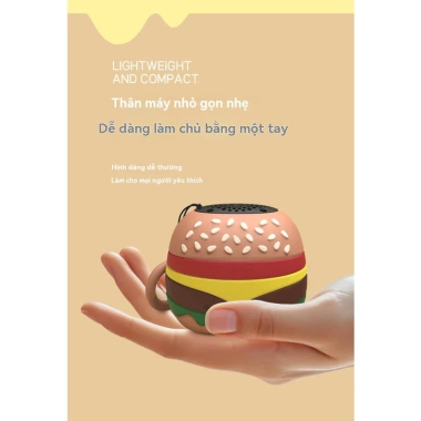 Loa Bluetooth Mini Hamburger Cartoon – Âm thanh không dây, không thấm nước, cắm thẻ, giá 179.000₫ 8 Loa Bluetooth Mini Hamburger Cartoon – Âm thanh không dây, không thấm nước, cắm thẻ, giá 179.000₫ 8