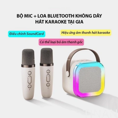 Loa Bluetooth Mini K12 Karaoke Cầm Tay, Mic Không Dây, Công Suất Lớn - Giảm Giá Sốc 95k 2 Loa Bluetooth Mini K12 Karaoke Cầm Tay, Mic Không Dây, Công Suất Lớn - Giảm Giá Sốc 95k 2