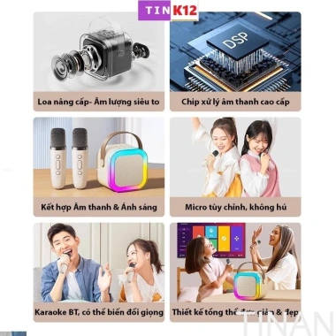 Loa Bluetooth Mini K12 Karaoke Cầm Tay, Mic Không Dây, Công Suất Lớn - Giảm Giá Sốc 95k 3 Loa Bluetooth Mini K12 Karaoke Cầm Tay, Mic Không Dây, Công Suất Lớn - Giảm Giá Sốc 95k 3