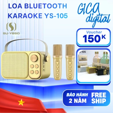 Loa Bluetooth Mini Karaoke kèm micro YS-105 & YS-103 - Âm thanh cực hay, bass mạnh, chính hãng giá 396.000₫