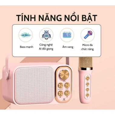 Loa Bluetooth Mini Karaoke kèm micro YS-105 & YS-103 - Âm thanh cực hay, bass mạnh, chính hãng giá 396.000₫