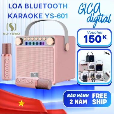 Loa Bluetooth Mini Karaoke SU-YOSD YS-601 2 micro, bass ấm, pin trâu, giá sốc