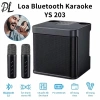 Loa Bluetooth Mini Karaoke YS 203 kèm 2 micro mini không dây, âm thanh cao cấp, giá chỉ 290.000 VND