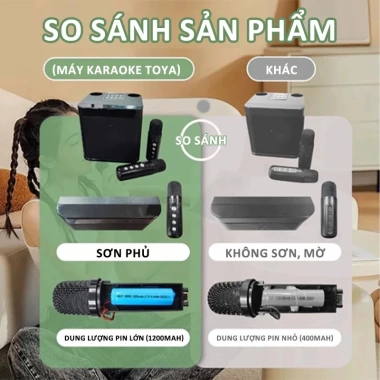 Loa Bluetooth Mini Karaoke YS 203 kèm 2 micro mini không dây, âm thanh cao cấp, giá chỉ 290.000 VND 5