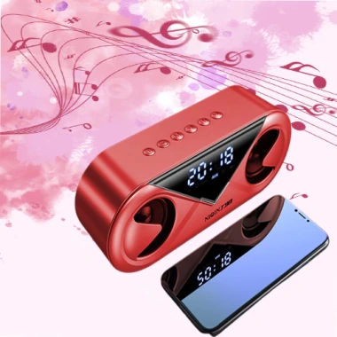 Loa Bluetooth Mini Không Dây Đa Năng, Loa Kép Bass, Thẻ Nhớ, Báo Thức, Màn Hình LED Full HD - BH 2 Năm 2