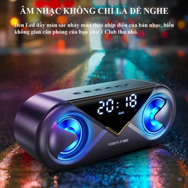 Loa Bluetooth Mini Không Dây Đa Năng, Loa Kép Bass, Thẻ Nhớ, Báo Thức, Màn Hình LED Full HD - BH 2 Năm 4